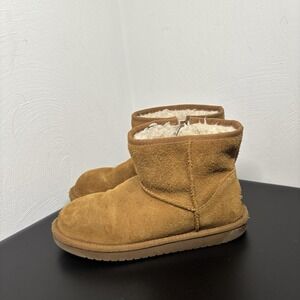 KOOLABURRA UGG KOOLA MINI W/ ZIPPER BOOTS 1116770 UNISEX KIDS SIZE 3 TAN/BROWN